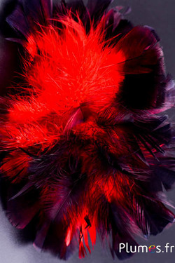 Dinde mèche - Ø 18 cm - rouge-café noir